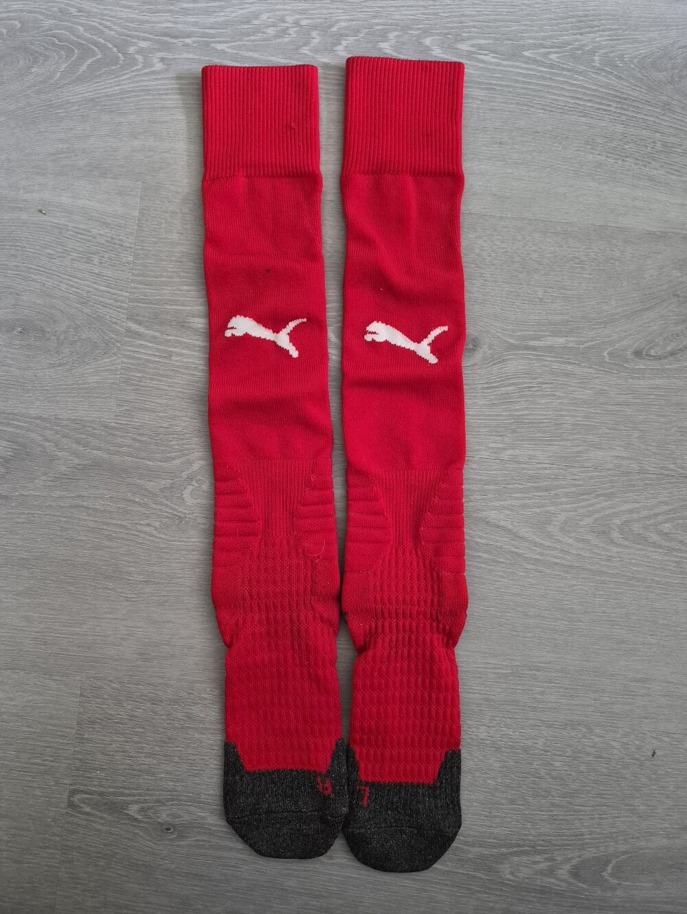 NEW Puma Football Soccer Socks Kneehigh Red Youth Size